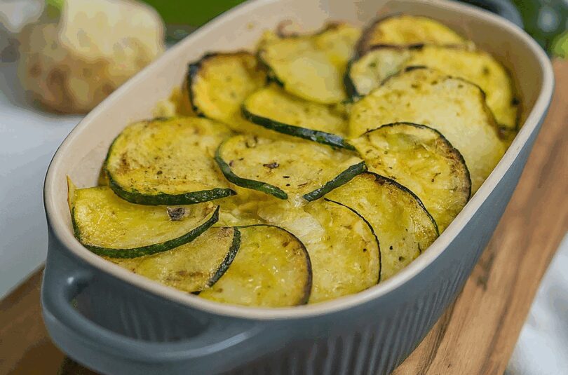 Zucchini Kartoffel Auflauf mit Knoblauch