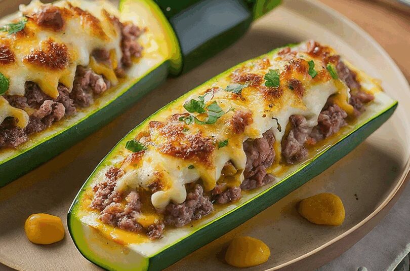 Zucchini mit Hackfleischfüllung – Gefüllte Zucchini mit Hackfleisch und Käse