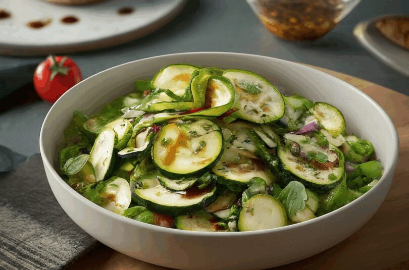 Zucchini Salat Italienisch – Zucchini Salat Mit Italienischen Kräutern Und Balsamico Dressing