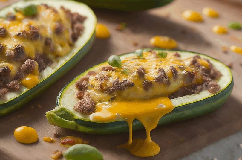 Zucchini Überbacken – Gefüllte Zucchini mit Hackfleisch und Käse