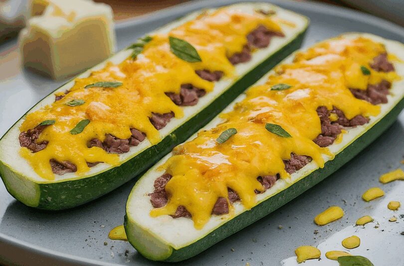 Zucchinischiffchen – Gefüllte Zucchini Mit Hackfleisch Und Käse