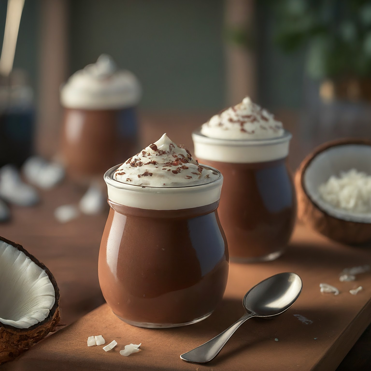 Zuckerfreier-Schoko-Kokos-Pudding Zuckerfreier Schoko-Kokos-Pudding