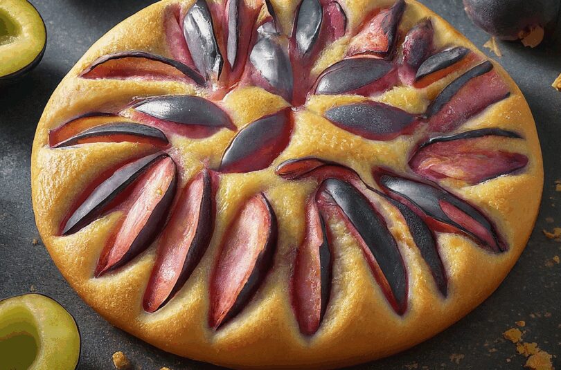 Zwetschgenkuchen vom Blech mit Hefeteig